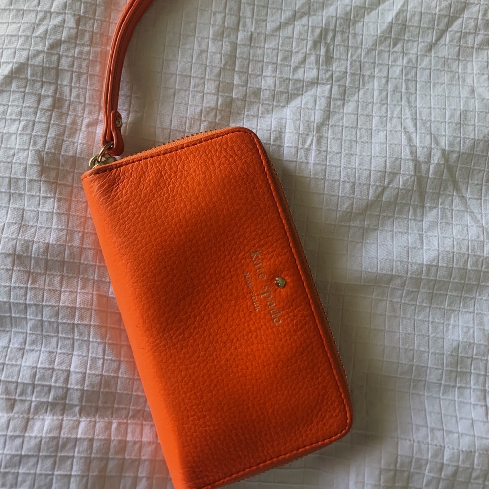 Kate Spade Orange Wallet Wristlet